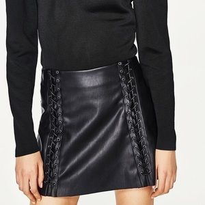 Zara Faux Leather Skirt